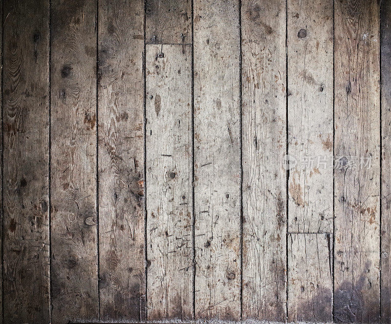 旧木灰色深色木板墙面纹理背景