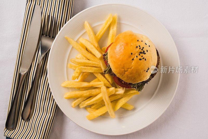 土豆汉堡，快餐