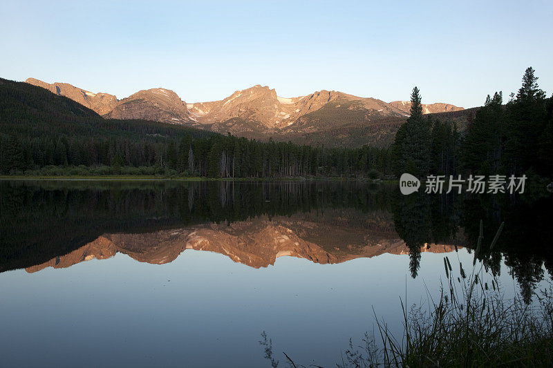 斯普拉格湖映像和洛基山国家公园科罗拉多州