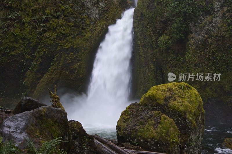 瓦赫克莱拉瀑布平滑的力量