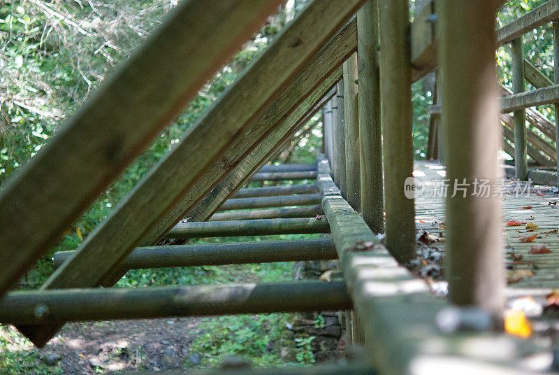 木制人行桥模式