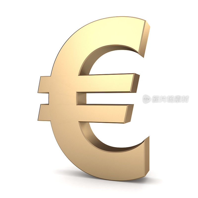 欧元货币符号黄金