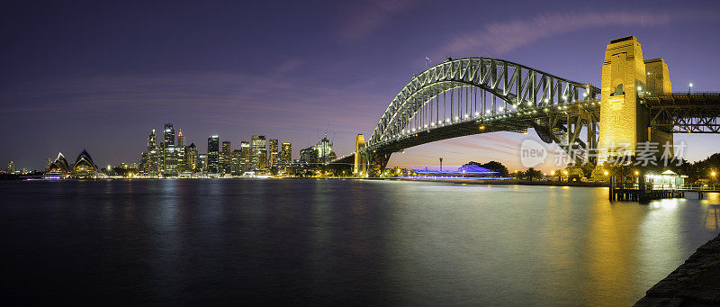 悉尼港日落全景