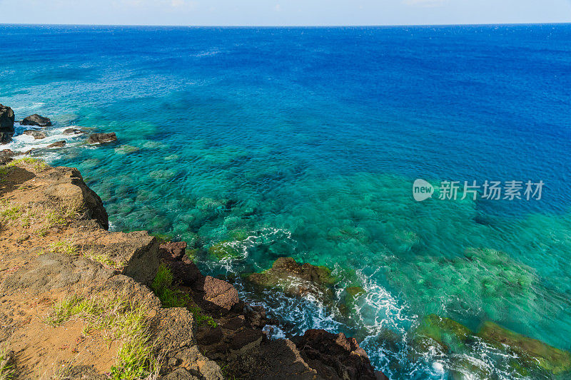 夏威夷岛的海岸线