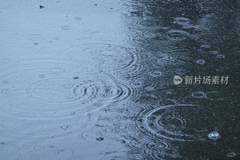 水坑与雨滴