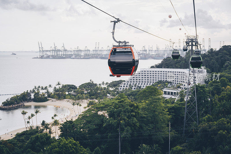 新加坡圣淘沙岛缆车之旅