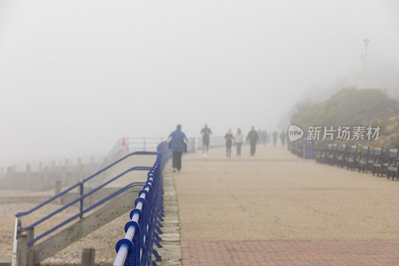 英国东苏塞克斯的伊斯特本海岸线