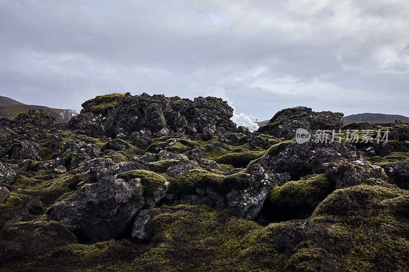 冰岛西南部的火山景观