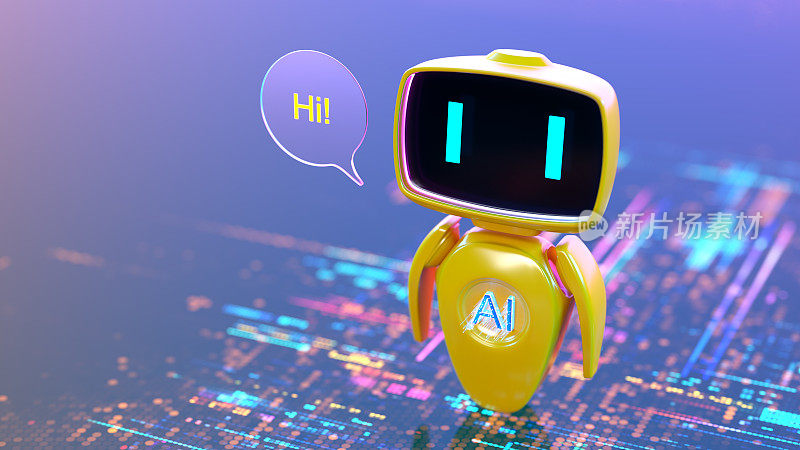 人工智能聊天机器人。人工智能数字概念。聊天机器人助理