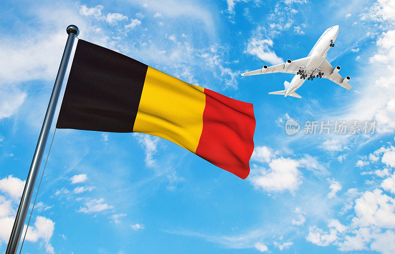 比利时带飞机旗