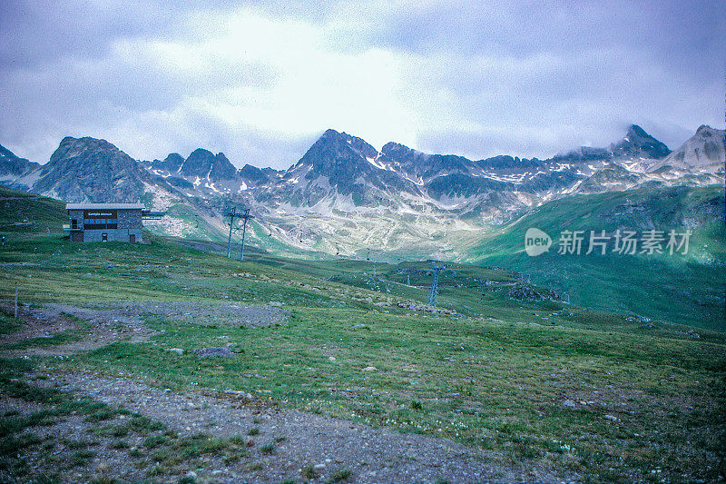 1989年扫描的旧正片，瑞士圣莫里茨皮兹奈尔山顶景