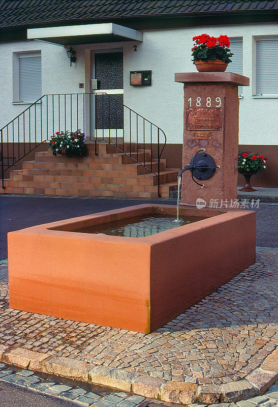 1990年旧正片扫描，街景，兰布雷希特，德国