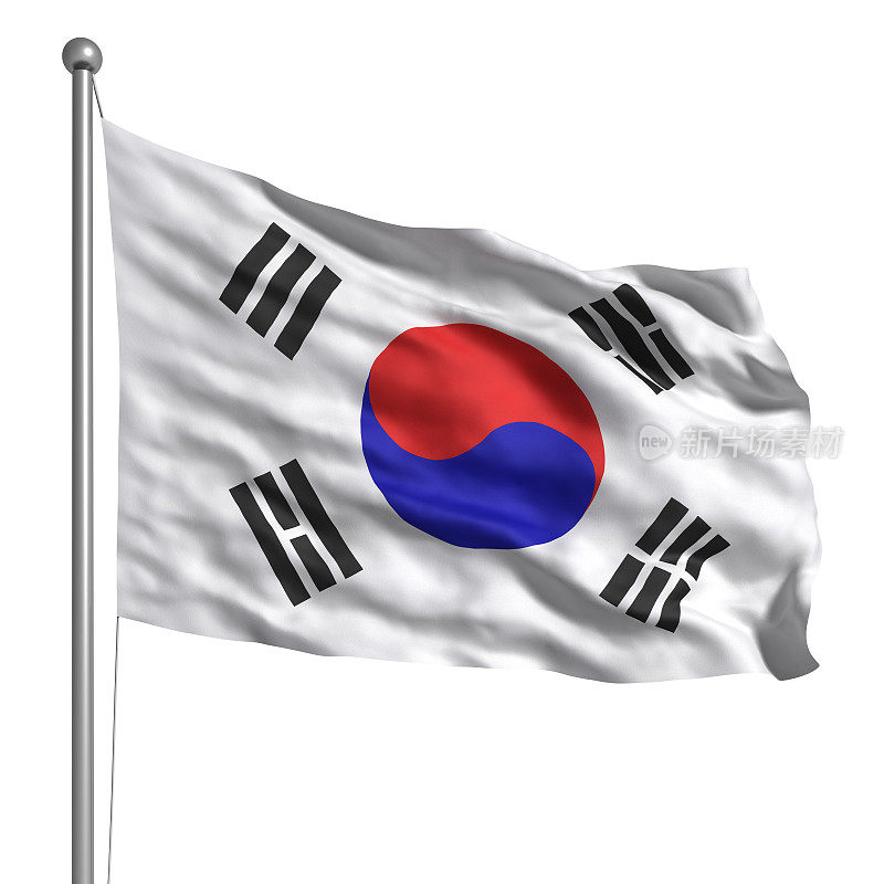 韩国国旗(孤立)
