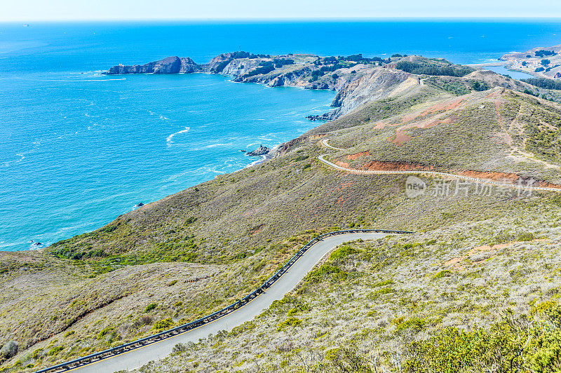 沿着1号公路美丽的加州海岸