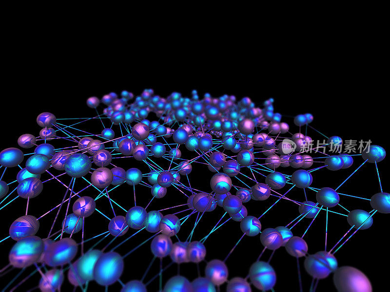 分子结构孤立在黑色上