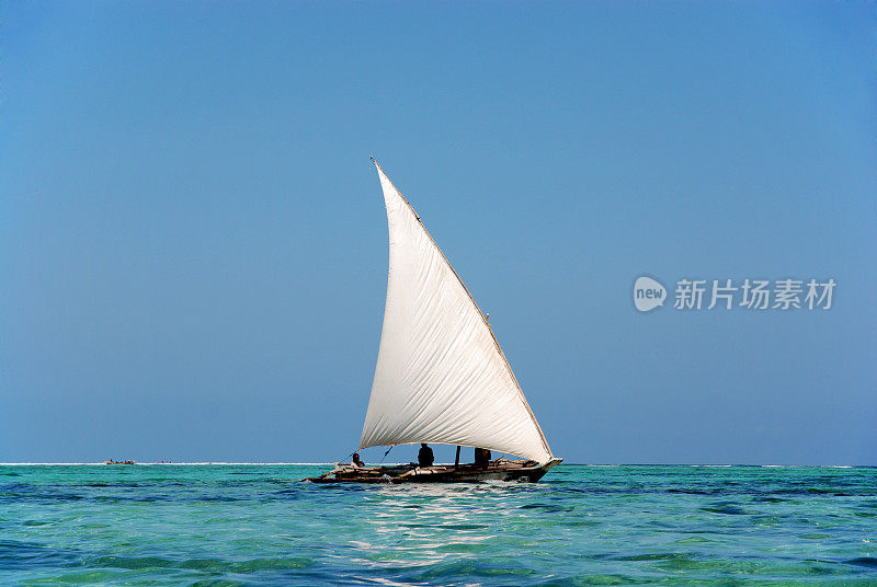 传统渔船叫三角帆，桑给巴尔