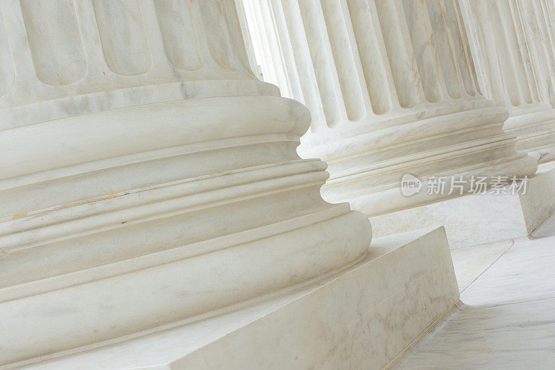 华盛顿美国最高法院的柱子