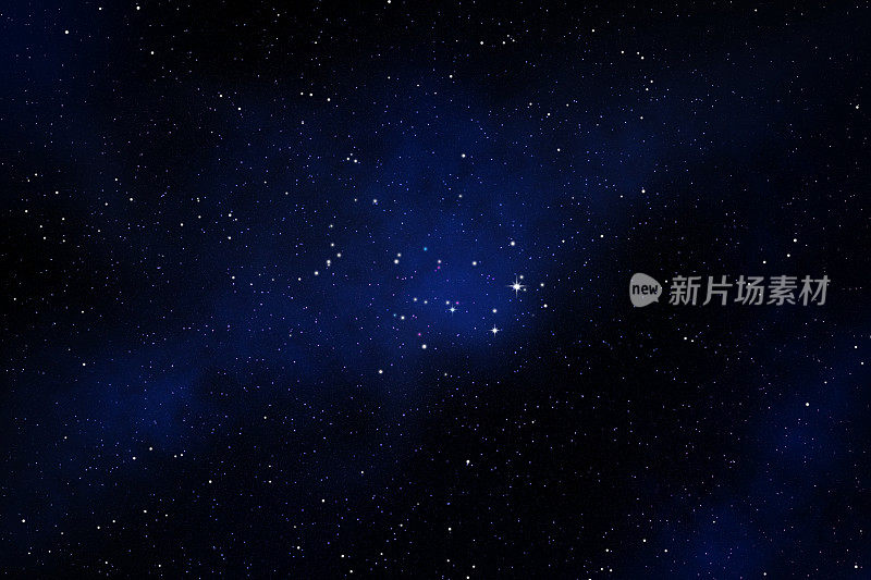 夜空中布满星云的星空