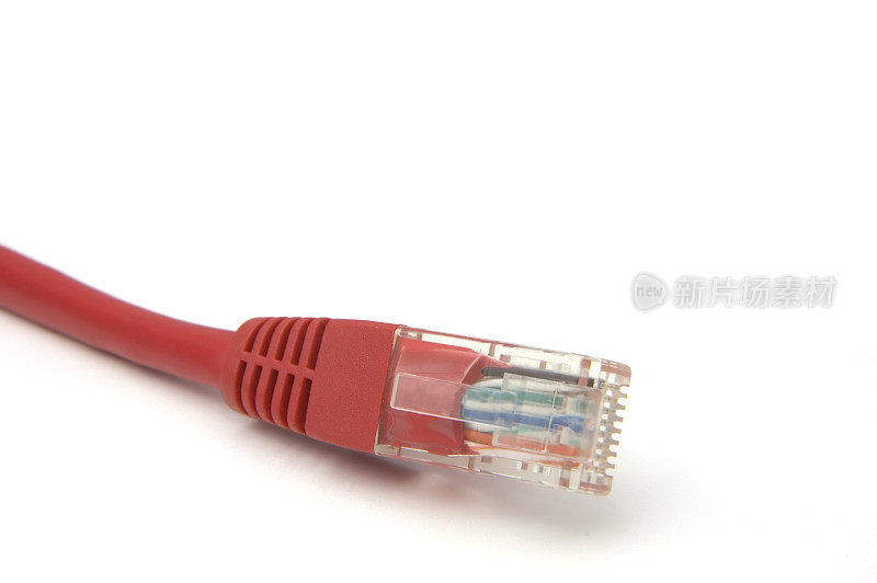 红色网络连接插头