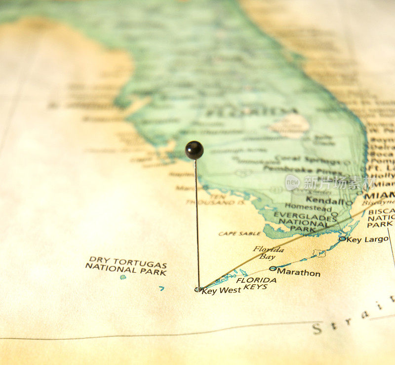 基西佛罗里达和海岸线路线图