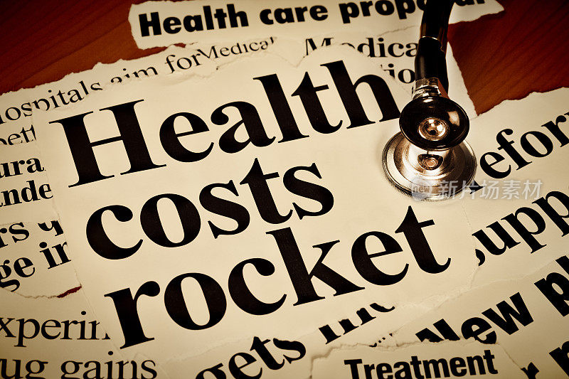 用听诊器做标题的报纸说，医疗费用飞涨