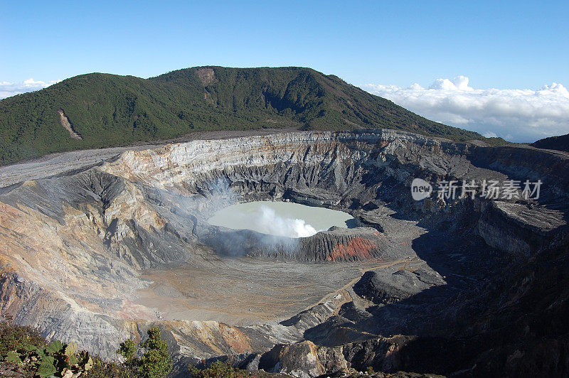 哥斯达黎加的Poas火山口