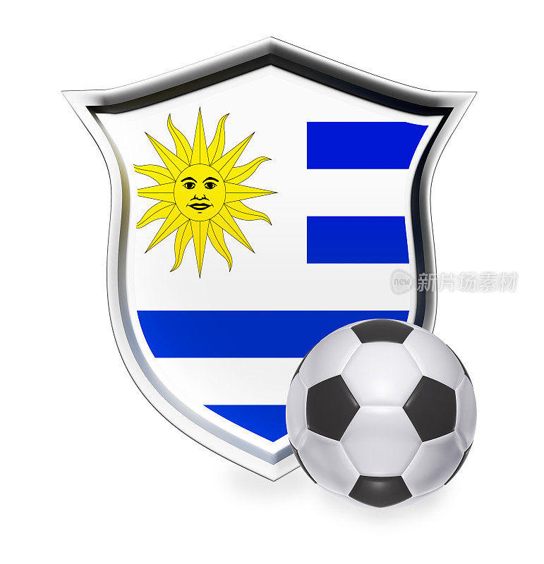 乌拉圭国旗与足球