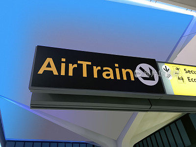 机场的Airtrain标志