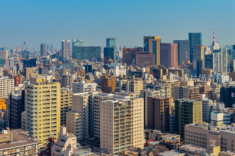 东京，日本现代城市景观