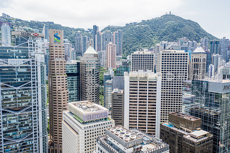 香港城市无人机视图