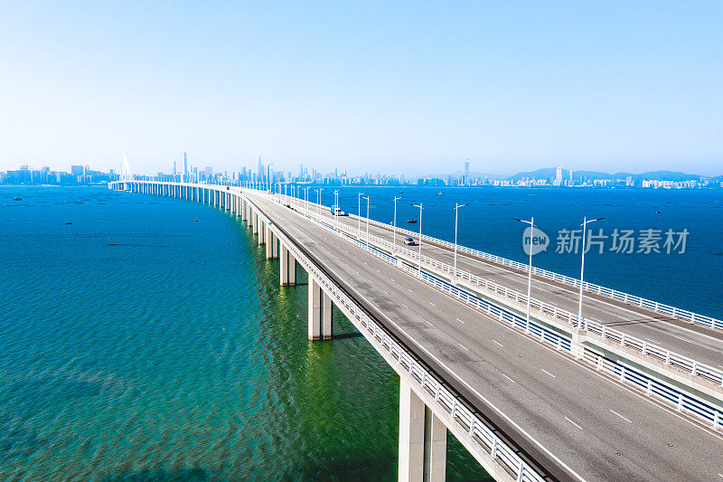 深圳湾大桥鸟瞰图