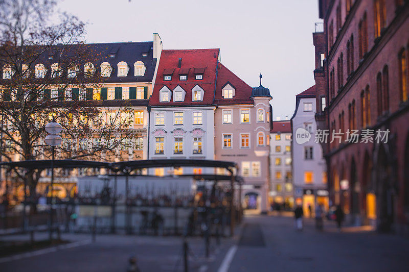 慕尼黑，拜仁，巴伐利亚的美丽街景