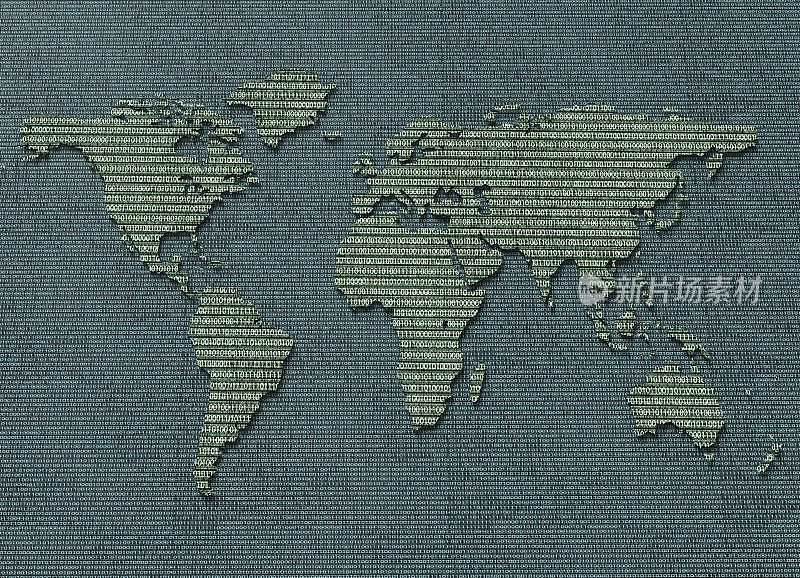 数字电子世界地图孤立