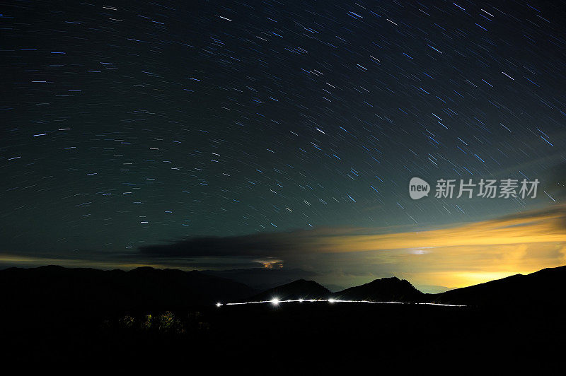 台湾合欢山上的星迹