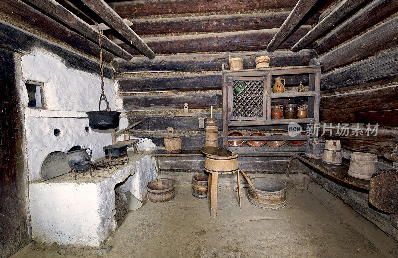 古老的农舍小厨房