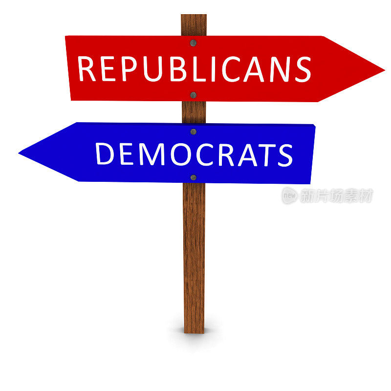 共和党和民主党的政治标志