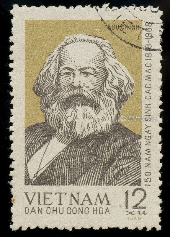 北越邮票上有卡尔·马克思