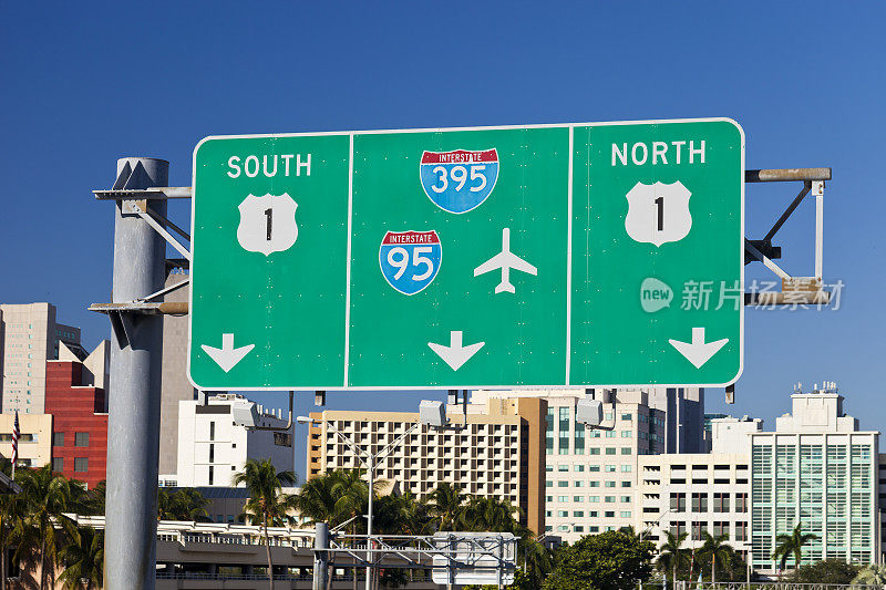 佛罗里达州迈阿密的高速公路标志