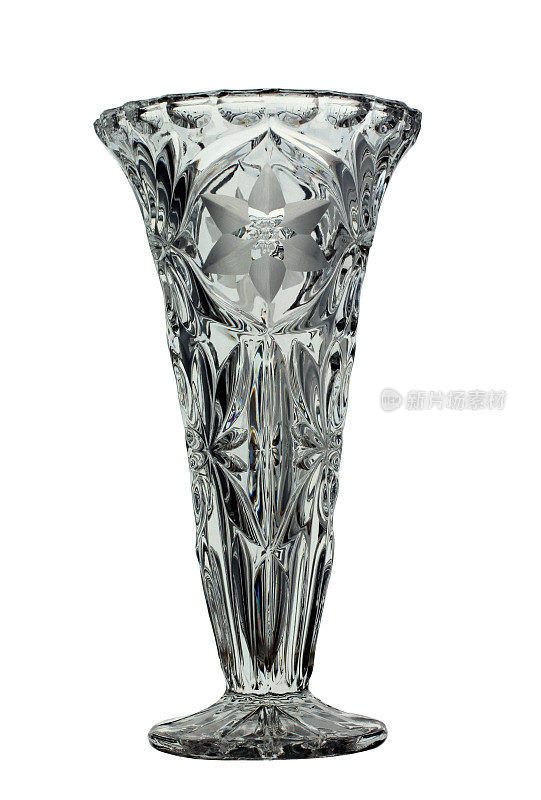 孤立的水晶花瓶