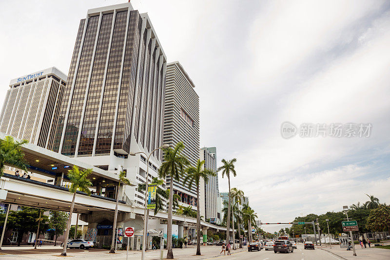 比斯坎大道迈阿密市区建筑城市景观