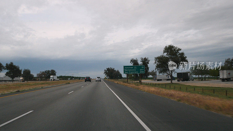 驾驶POV加州高速4k