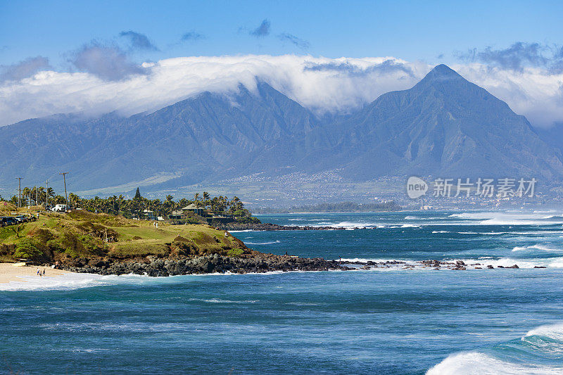 胡基帕湾海滩，毛伊岛，夏威夷群岛