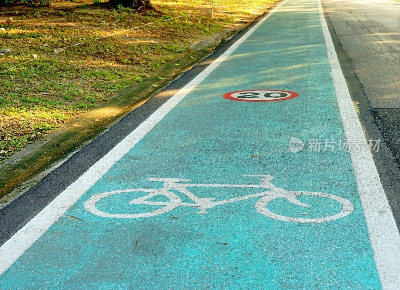 绿色自行车道