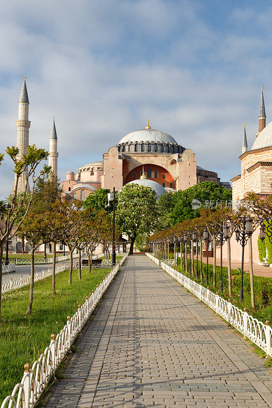 圣索菲亚博物馆在苏丹艾哈迈德，伊斯坦布尔市，土耳其