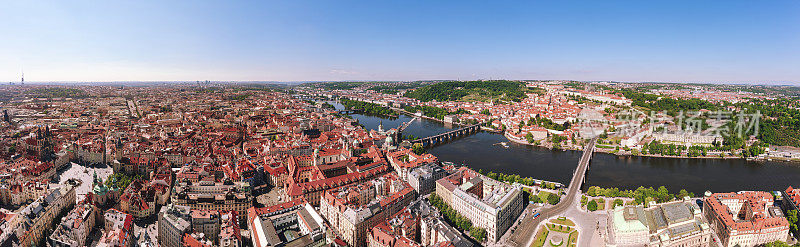 布拉格老城的鸟瞰图