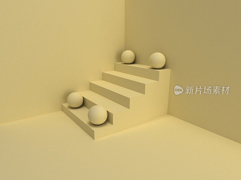 楼梯和球