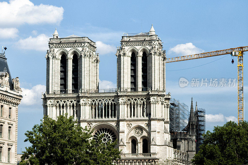 巴黎:巴黎圣母院大火后的作品。