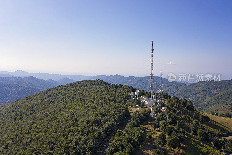 通信天线鸟瞰图