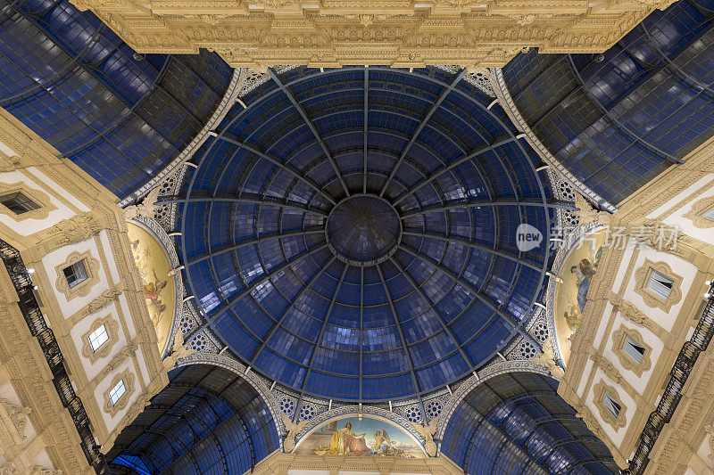 意大利米兰的维托里奥·埃马努埃莱二世拱廊