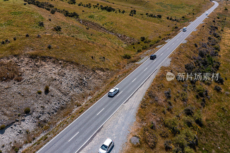 普卡基湖和南阿尔卑斯山，库克山路，本奥豪，新西兰80号州公路